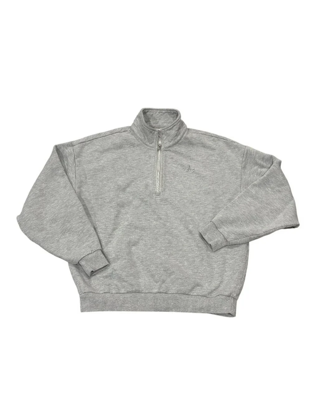 ALO Yoga Accolade 1/4 Zip Pullover in Athletic Heather Grey